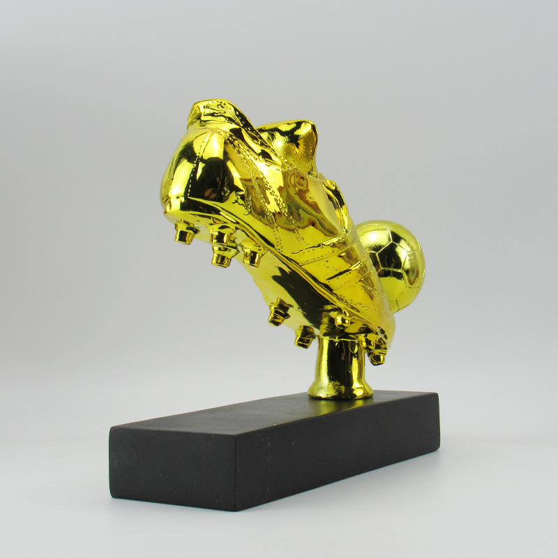 Τρόπαιο Χρυσού Παπουτσιού Ποδοσφαίρου – Διακοσμητικό από Ρητίνη με Προσαρμοσμένο Λογότυπο