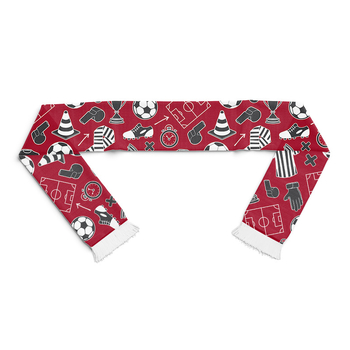 Șal fan pentru Cupa Mondială 2026: Germania, Spania, Franța, SUA, Portugalia; personalizare; imprimare logo; materiale: țesătură bird's eye, acrilic, satin; Număr produs FT-001