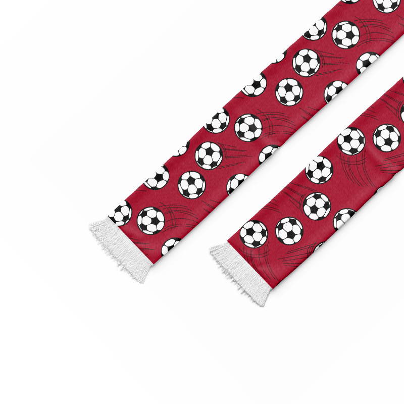 Șal fan pentru Cupa Mondială 2026: Germania, Spania, Franța, SUA, Portugalia; personalizare; imprimare logo; materiale: țesătură bird's eye, acrilic, satin; Număr produs FT-001