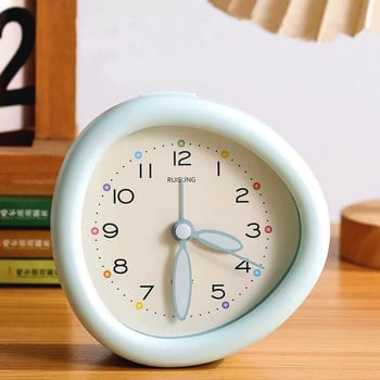 Настолен будилник със плавно движение на секундата, дисплей с стрелки и цифри, захранван с суха батерия, корейски стил