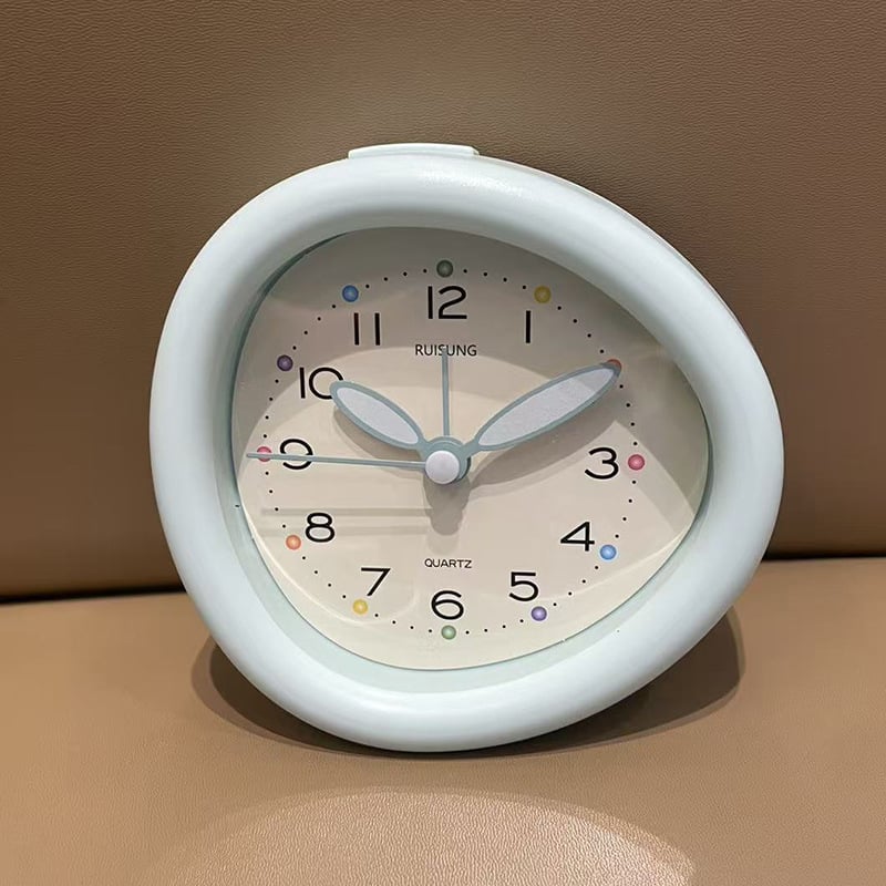 Настолен будилник със плавно движение на секундата, дисплей с стрелки и цифри, захранван с суха батерия, корейски стил