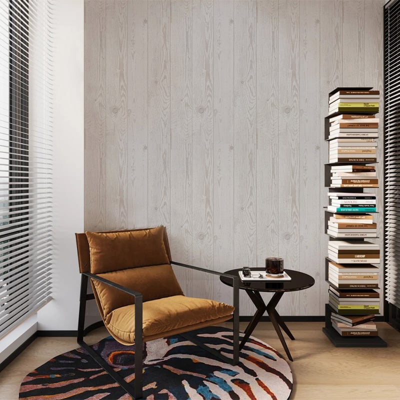 Αυτοκόλλητα PVC ταπετσαρία με μοτίβο ξύλου για φόντο τηλεόρασης στον τοίχο, αδιάβροχα, HYSM0153