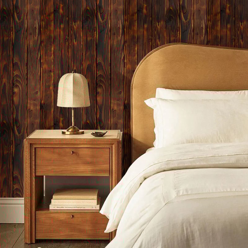 Αυτοκόλλητα PVC ταπετσαρία με μοτίβο ξύλου για φόντο τηλεόρασης στον τοίχο, αδιάβροχα, HYSM0153