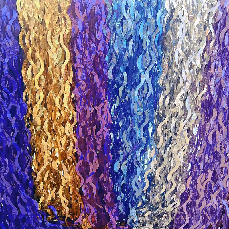 Κουρτίνα Rain Silk με κρόσσια - φόντο για πάρτι με μεγάλο κύμα, πλαστικός διακοσμητικός εξοπλισμός διαμόρφωσης χώρου (για πάρτι ή συναυλίες)