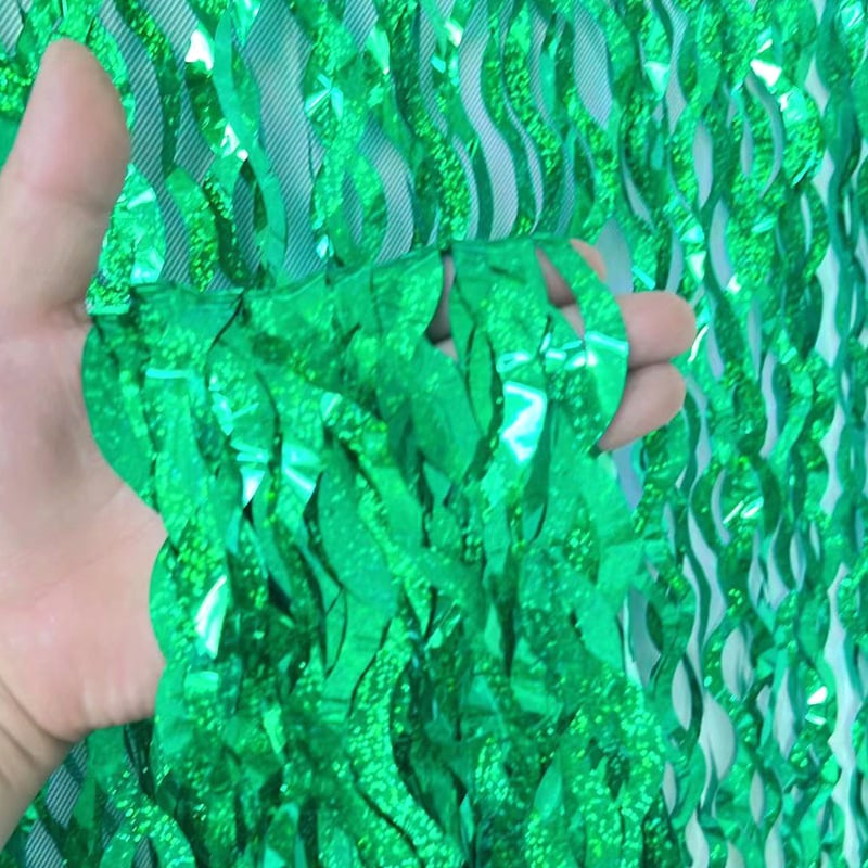 Κουρτίνα Rain Silk με κρόσσια - φόντο για πάρτι με μεγάλο κύμα, πλαστικός διακοσμητικός εξοπλισμός διαμόρφωσης χώρου (για πάρτι ή συναυλίες)