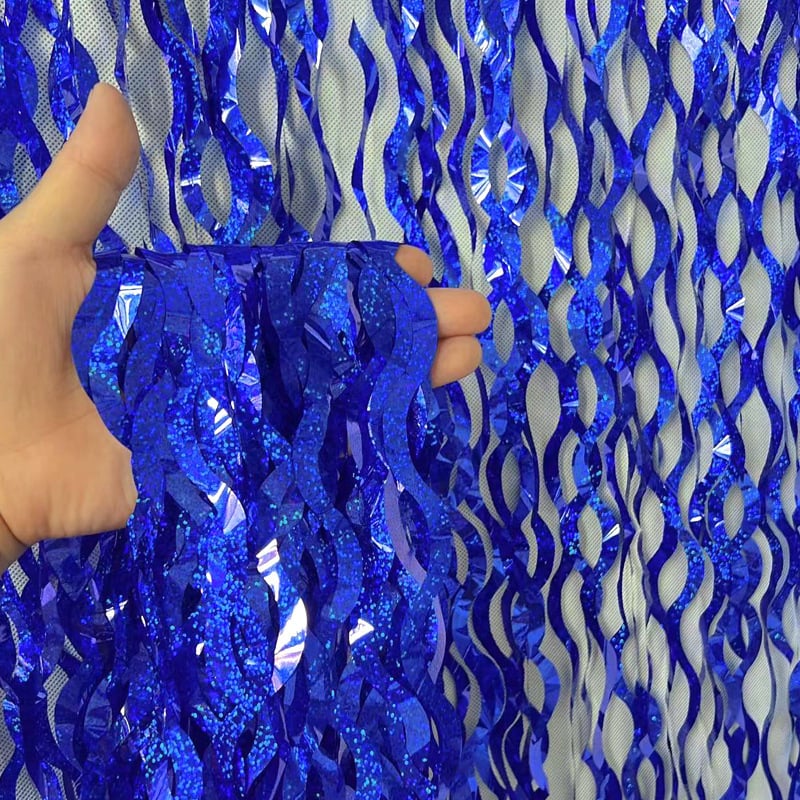 Κουρτίνα Rain Silk με κρόσσια - φόντο για πάρτι με μεγάλο κύμα, πλαστικός διακοσμητικός εξοπλισμός διαμόρφωσης χώρου (για πάρτι ή συναυλίες)