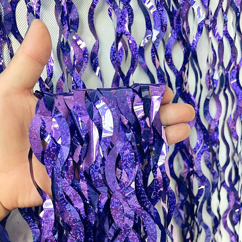 Κουρτίνα Rain Silk με κρόσσια - φόντο για πάρτι με μεγάλο κύμα, πλαστικός διακοσμητικός εξοπλισμός διαμόρφωσης χώρου (για πάρτι ή συναυλίες)