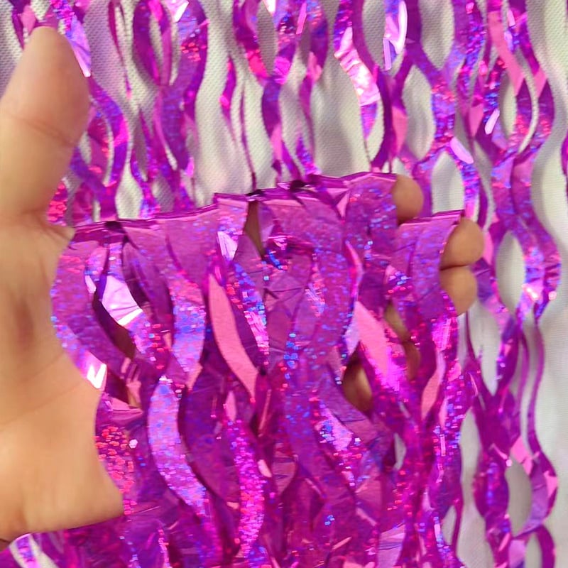 Κουρτίνα Rain Silk με κρόσσια - φόντο για πάρτι με μεγάλο κύμα, πλαστικός διακοσμητικός εξοπλισμός διαμόρφωσης χώρου (για πάρτι ή συναυλίες)