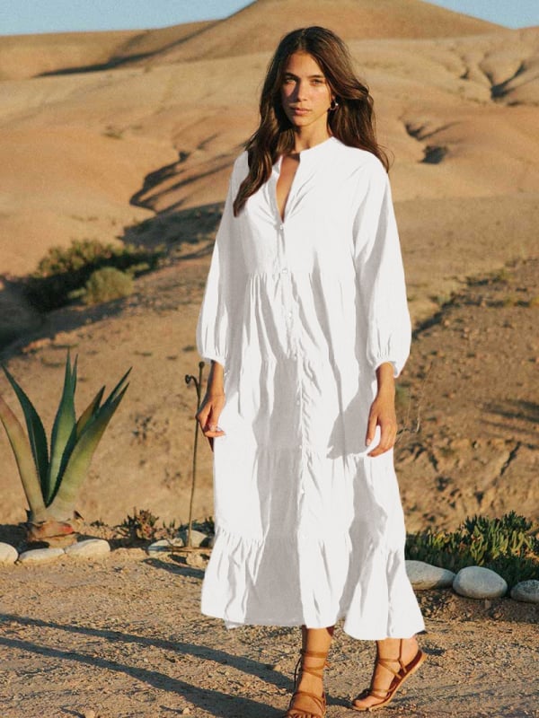 Strandfedő réteges fodrokkal, külső anyag: rayon, bélés: pamut, strandpár-készlet