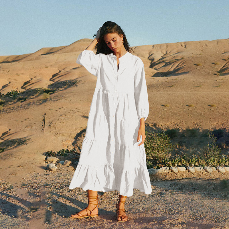 Strandfedő réteges fodrokkal, külső anyag: rayon, bélés: pamut, strandpár-készlet