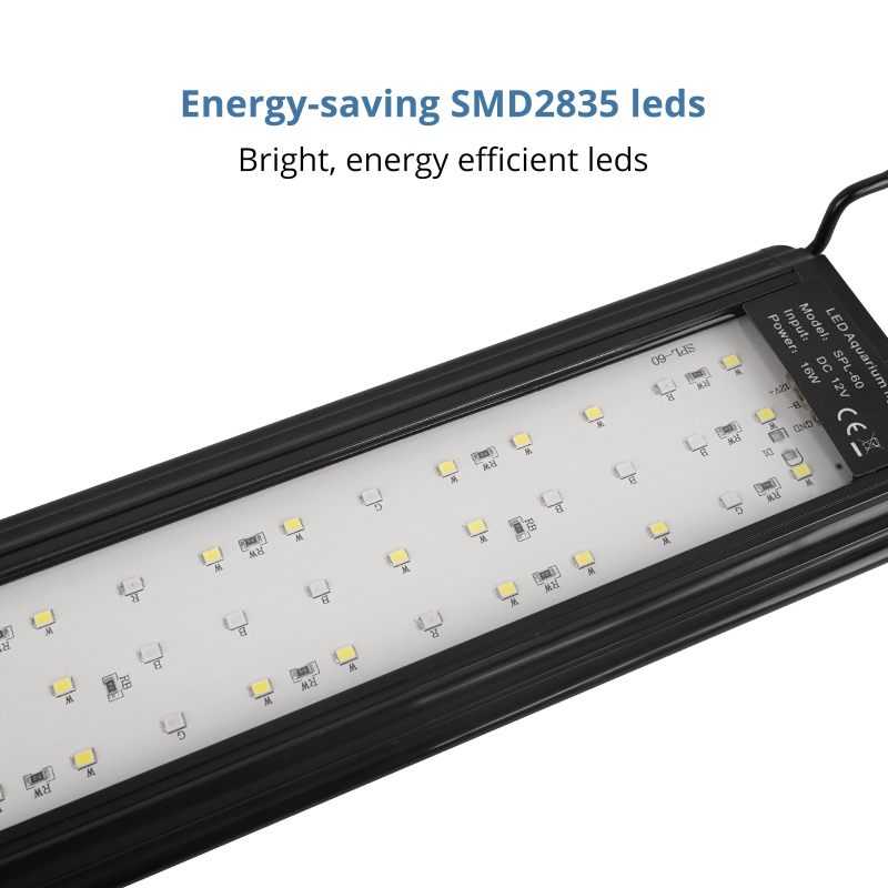 GAKO LED svjetlo za biljke u akvariju, puni spektar, tijelo od ABS-a i metala, snaga 6–23W, težina 0.8–2.5 kg