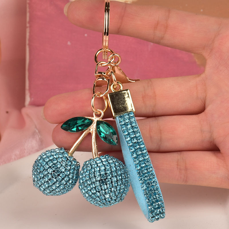 Breloac cireș cu strasuri - aliaj de zinc, stil pastoral, marcă Jiaqi