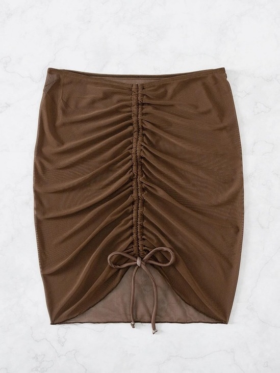 Yue Yihan ženski plivani set za plažu: bikini bluza i kratka suknja, 95% poliester, 5% elastan; podstava poliester; težina tkanine 80 g/m2; pogodna za plivanje i hodanje u vodi