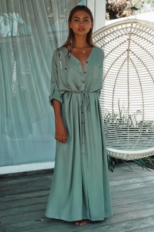 Rochie de plajă din bumbac twill cu curea, protecție UV (Material: twill bumbac; Compoziție: 65% bumbac; Greutate: 230 g; Captuseală: bumbac; Potrivită pentru înot)