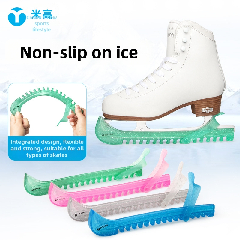 Migao jégkorcsolya pengeszárvédő kristályos mintával - átlátszó védőhüvely, PVE anyag, csúszásmentes, kopásálló