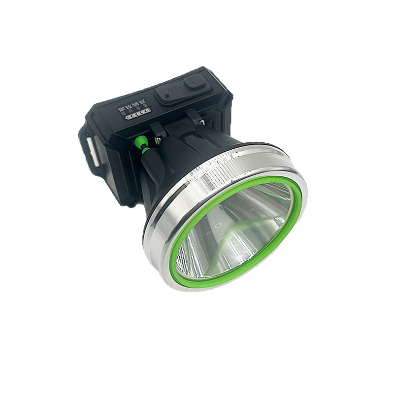 Зареждаща се 12W COB LED челна лампа, водоустойчива, обхват 50–100 м, батерия до 4800 mAh, включено зарядно