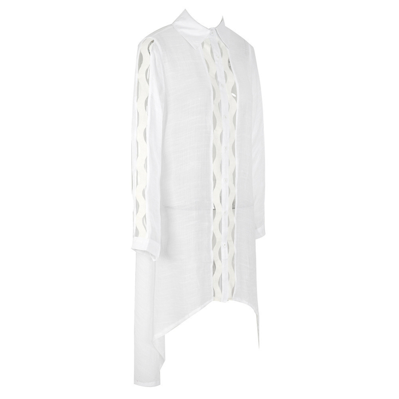 Ženski košuljasti stil kardigan s UV zaštitom, patchwork od slub pamuka, podstava 100% pamuk, težina 250 g, plažni prekrivac za žene 18-50