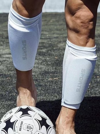 Комплект чорапи за защита на прасците с пластина за вграждане – двойнослойни дишащи, футболна защита (Главен материал: спандекс; Марка: SPEROW; Категория: шин гард; Зона на защита: прасец; Приложим спорт: футбол)