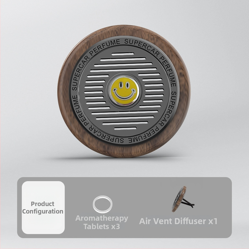 Auto aromaterapija od orašastog drveta s klipom za ventilaciju, uklanjanje mirisa, 10–20 mL, 61–90 dana