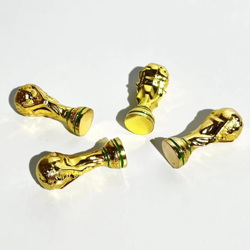 Ornament Cupa Hercule – Trofeu fotbal din metal, imprimare logo, personalizare disponibilă, suvenir pentru fani