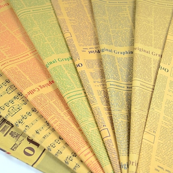 Pozadina od papira za fotografiju proizvoda, retro kraft papir s motivom starog engleskog novina, rekvizita za fotografiju