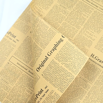 Pozadina od papira za fotografiju proizvoda, retro kraft papir s motivom starog engleskog novina, rekvizita za fotografiju
