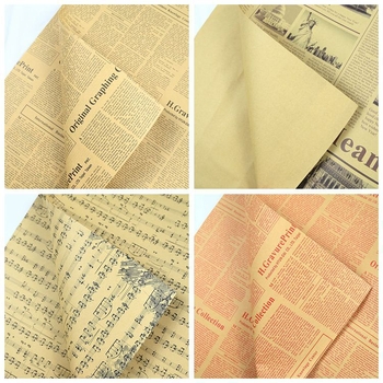 Pozadina od papira za fotografiju proizvoda, retro kraft papir s motivom starog engleskog novina, rekvizita za fotografiju