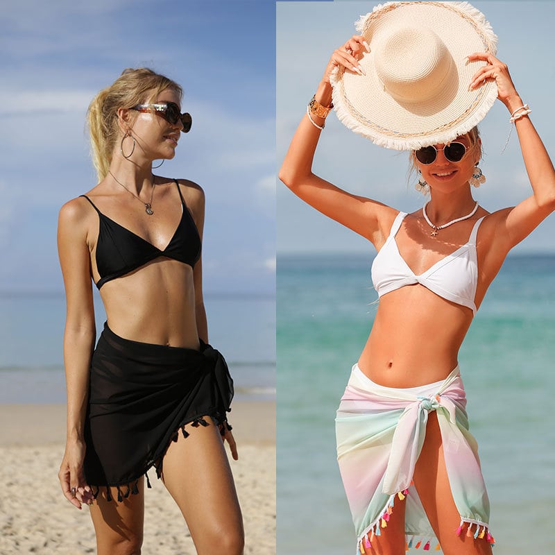 Plažni kardigan za bikini s otisom, šifon, poliester