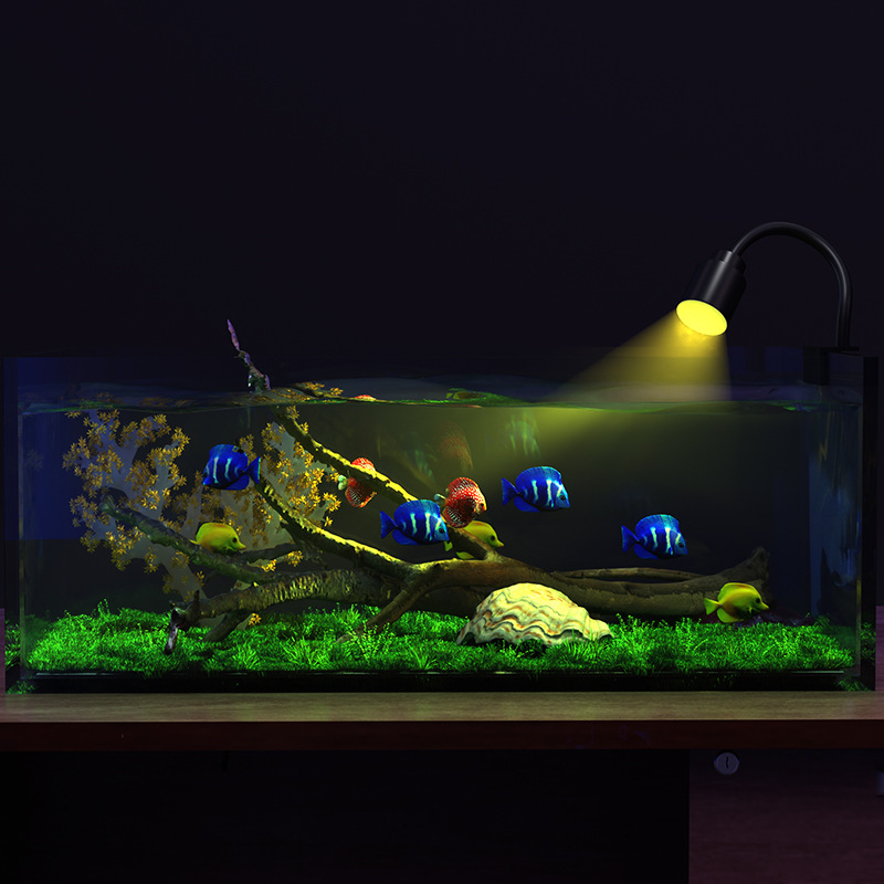 LED lampica za akvarij USB, PVC ravno tijelo, dekorativno osvjetljenje, 3W