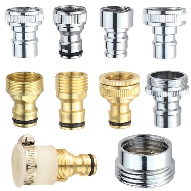 Adapter za dovod vode perilice, izrađen od čistog bakra, 4-uzlazna veza, keramički disk ventil, montaža ključem, model 985