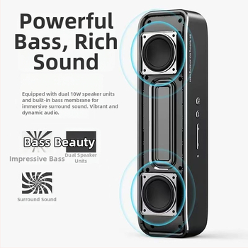 S8 Bluetooth zvučnik za stolno računalo s visokokvalitetnim zvukom i dubokim basom