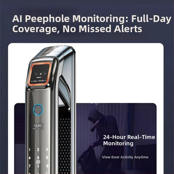 3D arcfelismeréses okoszár, 100 ujjlenyomat tárolás, 0,01 s szkennelési idő, FAR <0,001, FRR <0,01, anti-tolvaj ajtókhoz, távoli kioldás, jelszó és kulcs hozzáférés