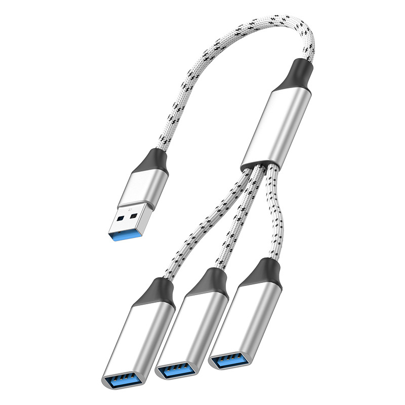 Jinhua Type-C USB хъб с 3 порта – USB 2.0, кабел 28,5 cm, без външно захранване