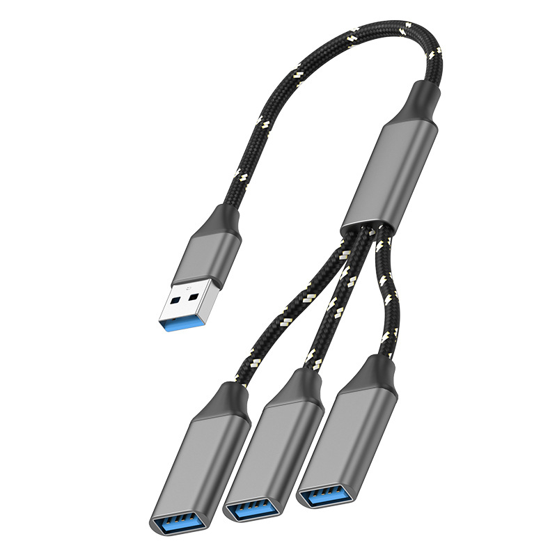 Jinhua Type-C USB хъб с 3 порта – USB 2.0, кабел 28,5 cm, без външно захранване