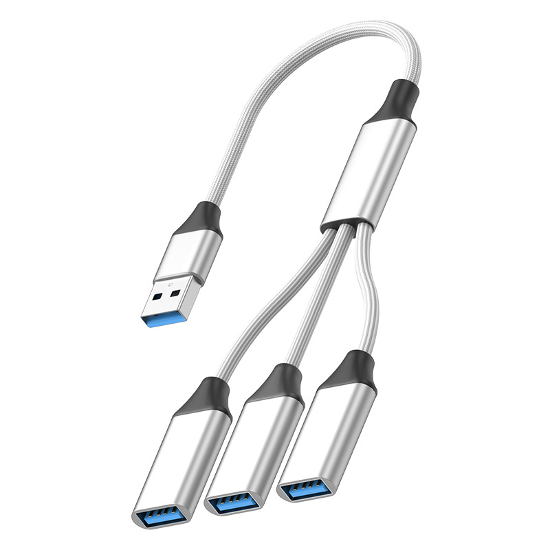 Jinhua Type-C USB хъб с 3 порта – USB 2.0, кабел 28,5 cm, без външно захранване