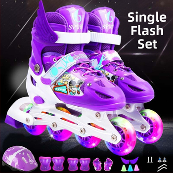 Baibo patine inline pentru copii – roți pe un singur rând, roți PVC, reglabil