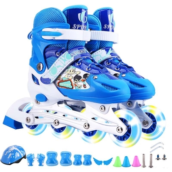 Baibo patine inline pentru copii – roți pe un singur rând, roți PVC, reglabil