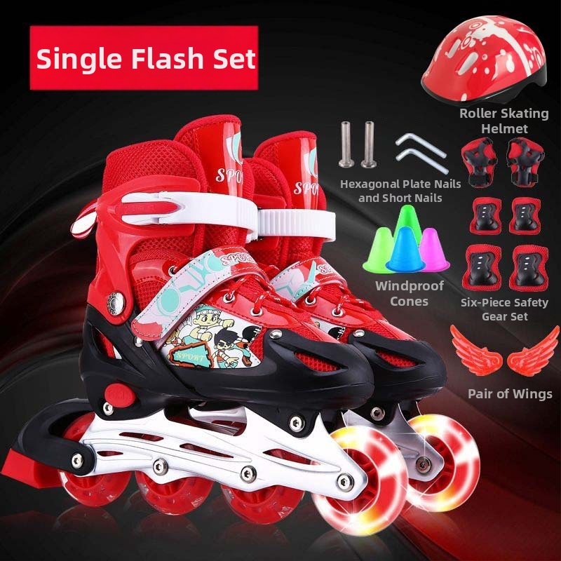 Baibo patine inline pentru copii – roți pe un singur rând, roți PVC, reglabil