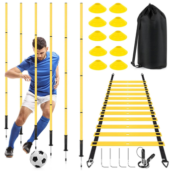 Saioaty Trening set nogometne agilnosti s ljestvama za agilnost i stubovima u obliku zmije te diskovima za skok (Materijali: PP, PE, Željezo)