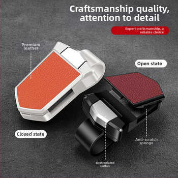 Klip na okuliare do auta z PU kože - viacúcelový držiak na slnečné okuliare v interiéri auta, možnosť prispôsobenia