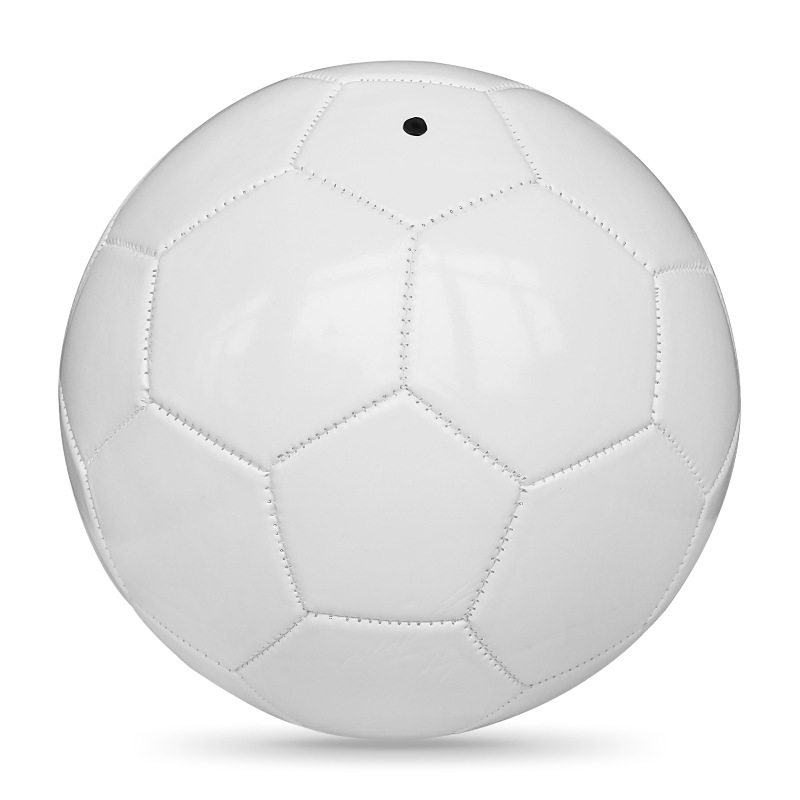 PVC futbalska lopta, šivana strojem, potpuno bijela, veličine 3, 4, 5, za djecu od vrtića do osnovne i srednje škole, DIY potpisna slika