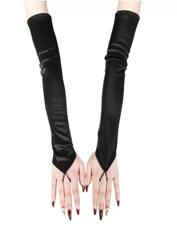 Najlon rukavice bez prstiju za žene, jednobojni uzorak, svakodnevna vanjska upotreba