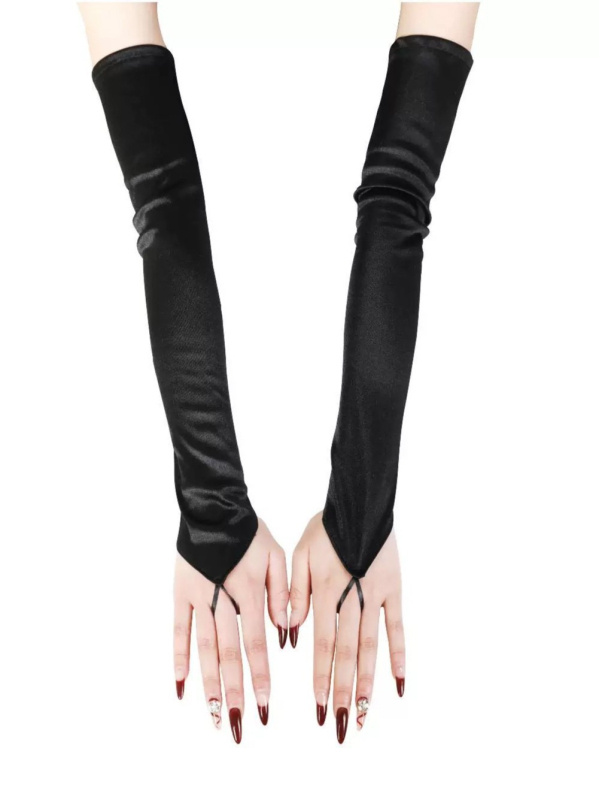 Najlon rukavice bez prstiju za žene, jednobojni uzorak, svakodnevna vanjska upotreba