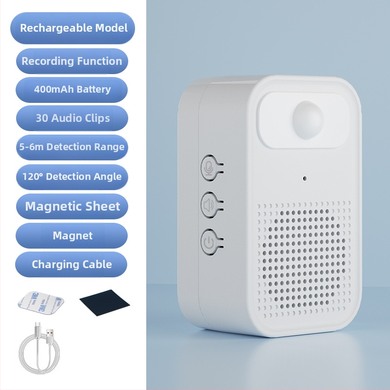 Индуктивен звънец за врата Kensheng ML-001, вградена полимерна батерия, 3.7V, 30 мелодии