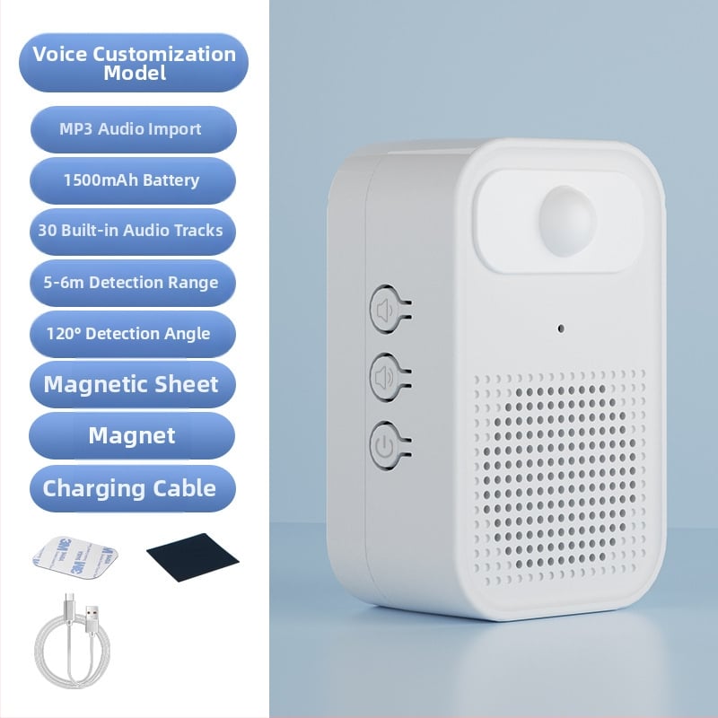 Индуктивен звънец за врата Kensheng ML-001, вградена полимерна батерия, 3.7V, 30 мелодии