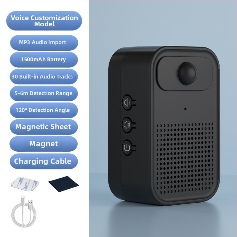 Индуктивен звънец за врата Kensheng ML-001, вградена полимерна батерия, 3.7V, 30 мелодии