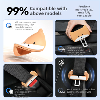 Biztonsági öv védő burkolat, szilikon, modell XJ-085, kompatibilis minden autómodelllel