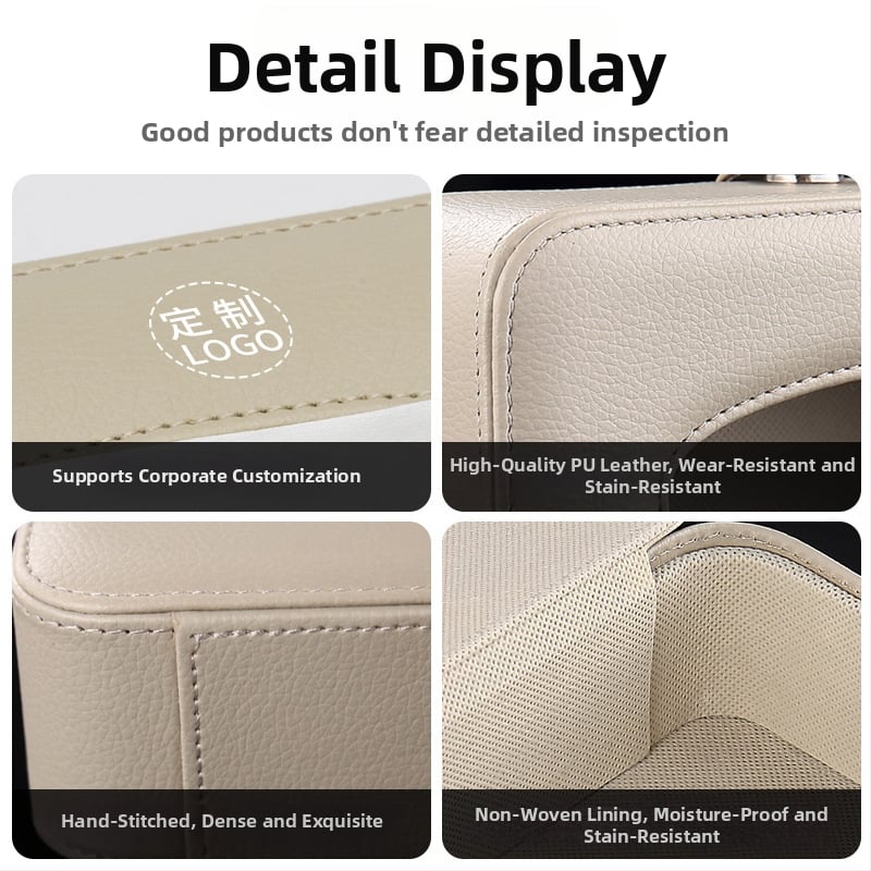 Κιβώτιο χαρτοπετσετών αυτοκινήτου με δερμάτινο φινίρισμα, μάρκα Decorate, αξεσουάρ αυτοκινήτου, διαθέσιμη προσαρμογή