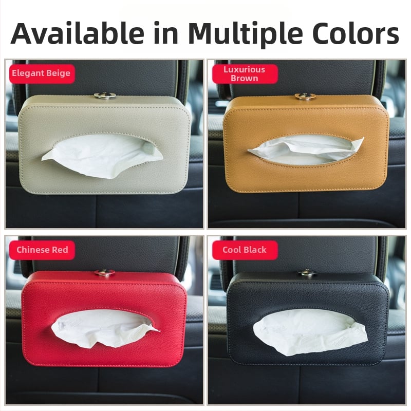 Κιβώτιο χαρτοπετσετών αυτοκινήτου με δερμάτινο φινίρισμα, μάρκα Decorate, αξεσουάρ αυτοκινήτου, διαθέσιμη προσαρμογή
