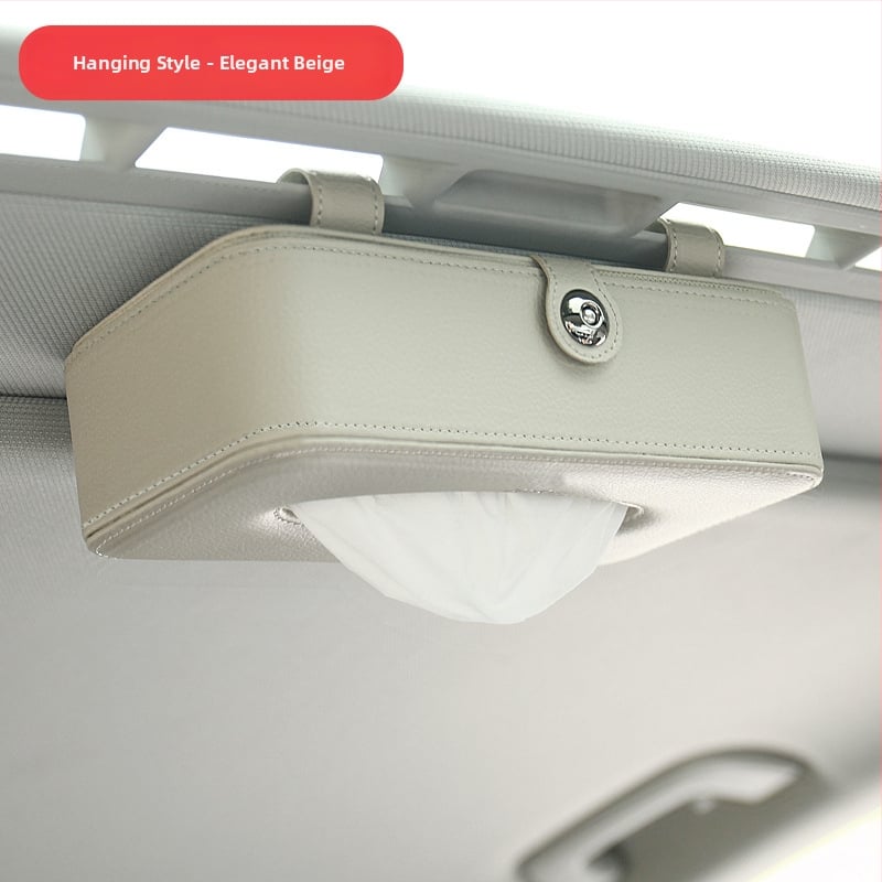 Κιβώτιο χαρτοπετσετών αυτοκινήτου με δερμάτινο φινίρισμα, μάρκα Decorate, αξεσουάρ αυτοκινήτου, διαθέσιμη προσαρμογή